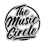Logo for The Music Circle, circular badge with bold cursive text reading 'The Music Circle' in black and white.